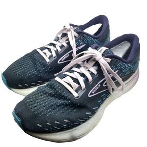 Brooks Tennis Shoes Womens Size 10.5 Blue Peacoat Glycerin GTS 20 Running Sneake